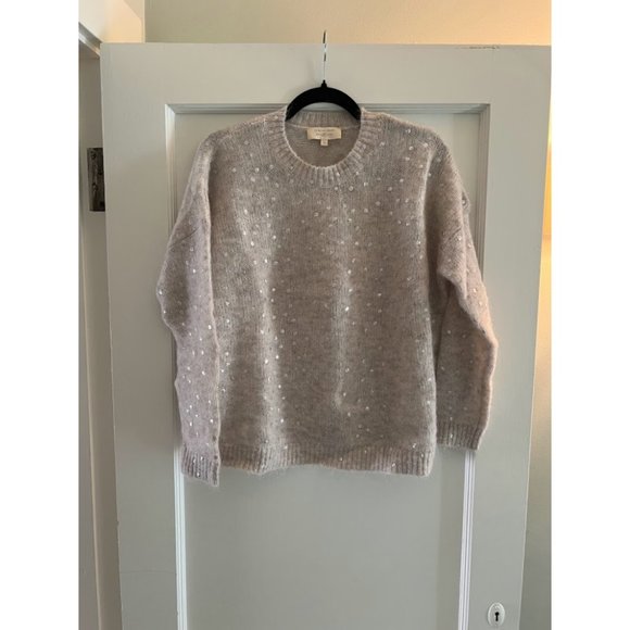 La Maille Sezane Mottled Grey Perle Jumper Sweater Size S - Picture 3 of 4
